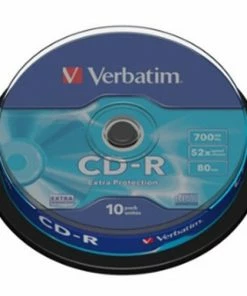 CD-R 80'700MB*52 VERBATIM SPINDLE 10TEM.43437