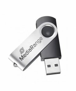 MEMORY USB 16GB 2.0 MEDIARANGE BLACK-SILVER