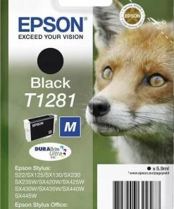 ΜΕΛΑΝΙ INKJET EPSON T1281 ΒLΑCΚ (FOX)-SΙΖΕ ΜΕDΙUΜ