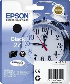 ΜΕΛΑΝΙ INKJET EPSON N.27 BLACK T2701 (CLOCK)