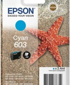 ΜΕΛΑΝΙ INKJET EPSON N.603 CYAN T03U2 (STAR FISH)