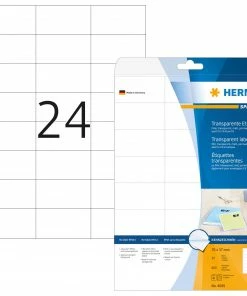 ΕΤΙΚΕΤΕΣ LASER/COPIER 70*37mm.25Φ.ΔΙΑΦΑΝΕΙΣ HERMA 4685